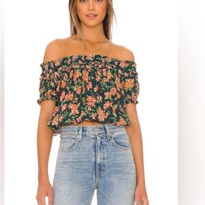 Free people suki blouse in garden combo